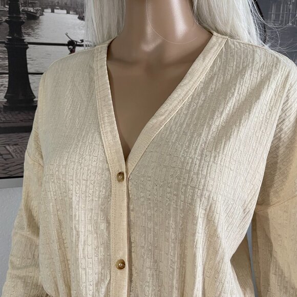 NEW O'Neill Summer Cardigan M yellow vest top! - Picture 2 of 8